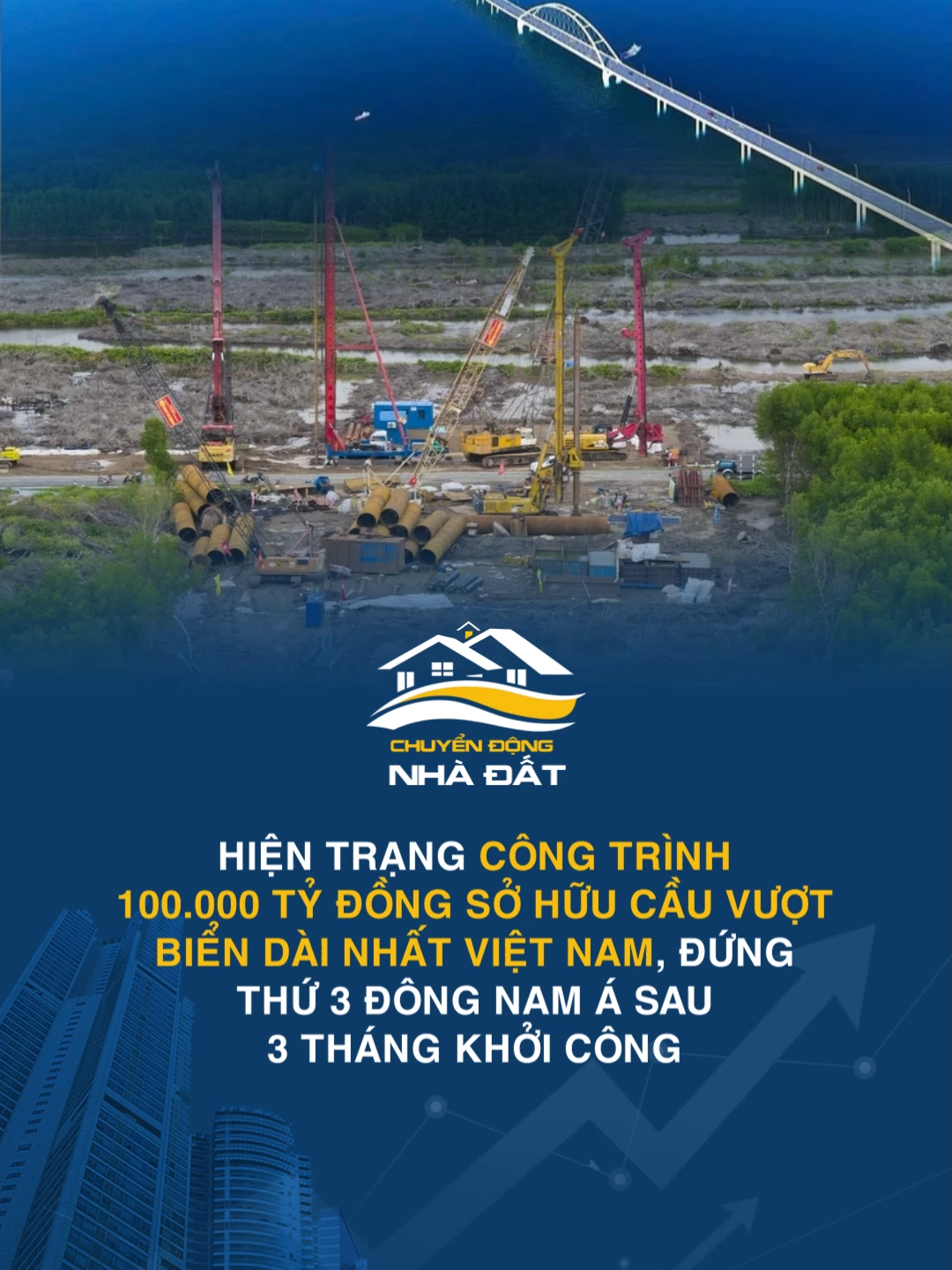 Hiện trạng công trình 100.000 tỷ đồng sở hữu cầu vượt biển dài nhất Việt Nam, đứng thứ 3 Đông Nam Á sau 3 tháng khởi công #tiktoknews #tintứckinhtế #chuyendongnhadat #batdongsan #thitruongbatdongsan #dautubatdongsan #cauhonkhoai #camau #daohonkhoai