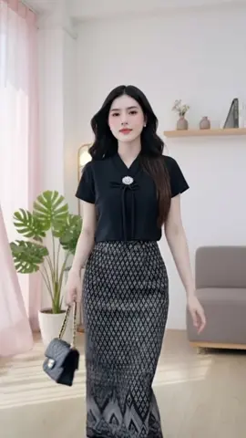 #ชุดไทยสวยๆ #พิกัดในตะกร้า #เดรส #ชุดเซตสีดำ #fyp 