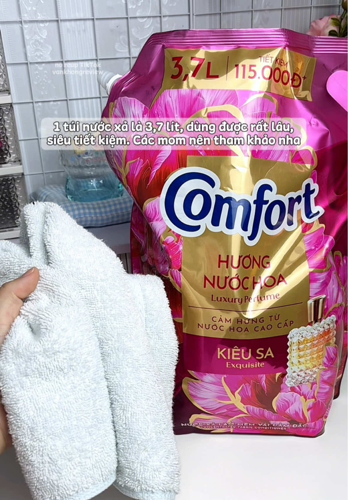 Nước xả vải Comfort- hương Kiêu Sa🌸#hoptaccungunilever #comfort #nuocxavai #vankhongreview 