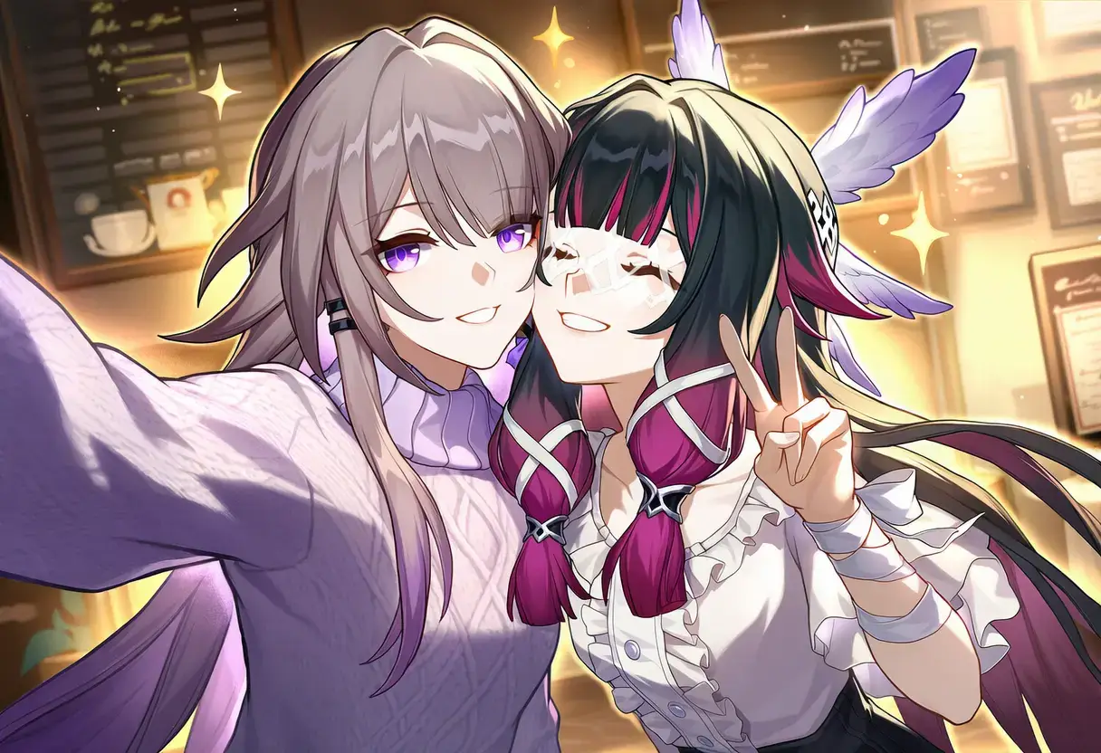 Aduh aduh Cantiknya Duo My Bini🤗🤗 #genshin #HonkaiStarRail #herta #columbina #fyp 