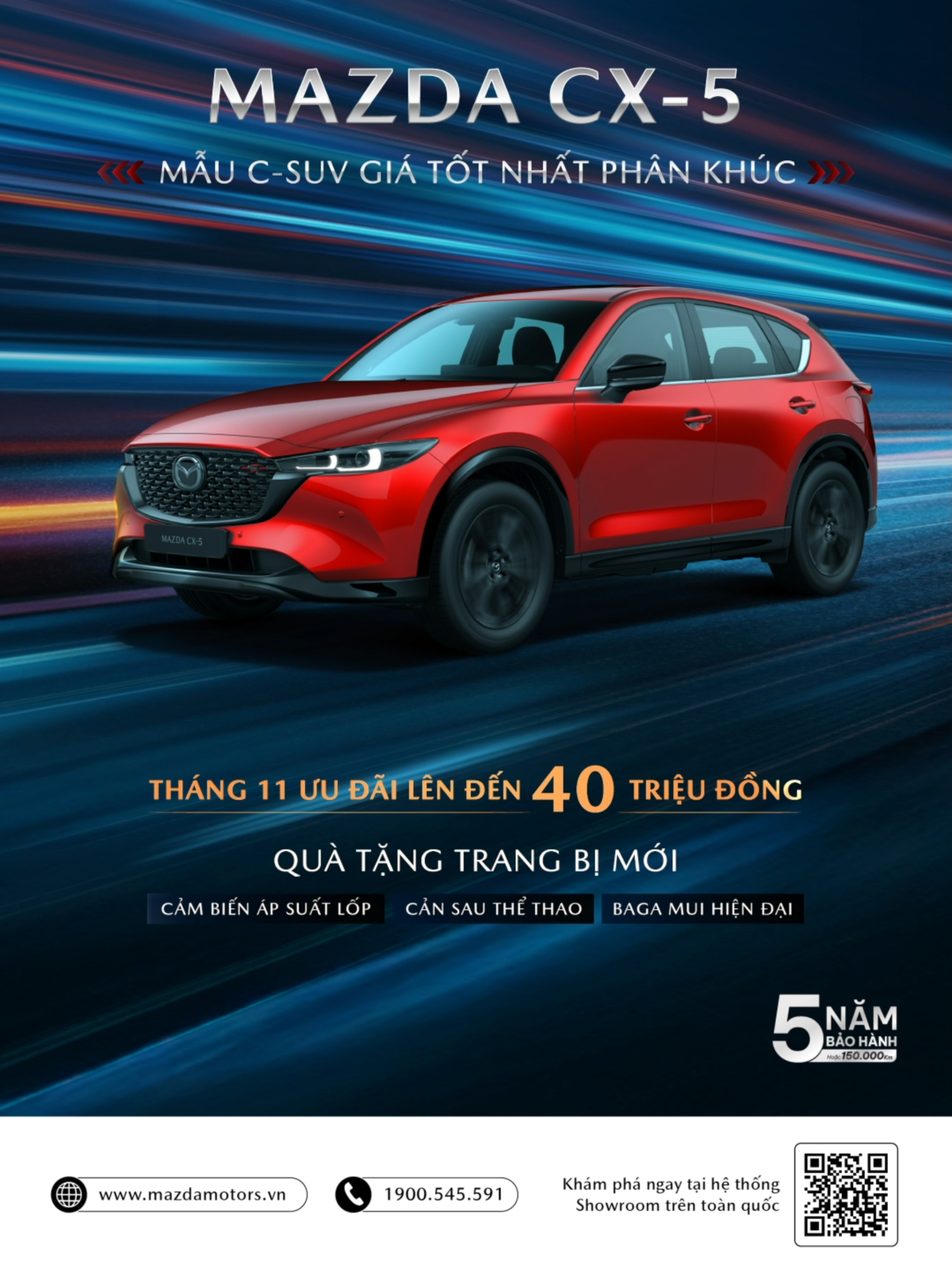 THÁNG 11 | MAZDA ƯU ĐÃI LỚN NHẤT NĂM LÊN ĐẾN 50 TRIỆU KHỞI ĐỘNG MÙA MUA SẮM CUỐI NĂM Chỉ trong tháng 10, hơn 2.800 khách hàng Việt đã chọn Mazda đồng hành, trong đó CX-5 tiếp tục dẫn đầu phân khúc với 1.600 xe đến tay khách hàng, mức cao nhất từ đầu năm. Con số này cho thấy nhu cầu sở hữu xe tăng mạnh cuối năm, khi người dùng ưu tiên thiết kế sang trọng, độ bền vượt trội và giá bán hợp lý. Bước sang tháng 11, Mazda gửi lời tri ân tới hàng nghìn khách hàng đã tin yêu và lựa chọn Mazda trong suốt thời gian qua, đồng thời mang đến cơ hội tốt để sở hữu xe với ưu đãi lớn nhất năm.  • Ưu đãi lên đến 50 triệu và nhiều quà tặng hấp dẫn. • Đa dạng lựa chọn phiên bản và sắc màu độc quyền. • Cá nhân hóa linh hoạt, nâng tầm phong cách. • Quà tặng trang bị mới, hướng đến trải nghiệm cao cấp. #Mazda #CX5 #MadeInJapan  #MazdaSUV   -- • Trang chủ: https://mazdamotors.vn/ • Hệ thống Mazda Showroom: https://mazdamotors.vn/dai-ly • Hotline hỗ trợ: 1900 5455 91