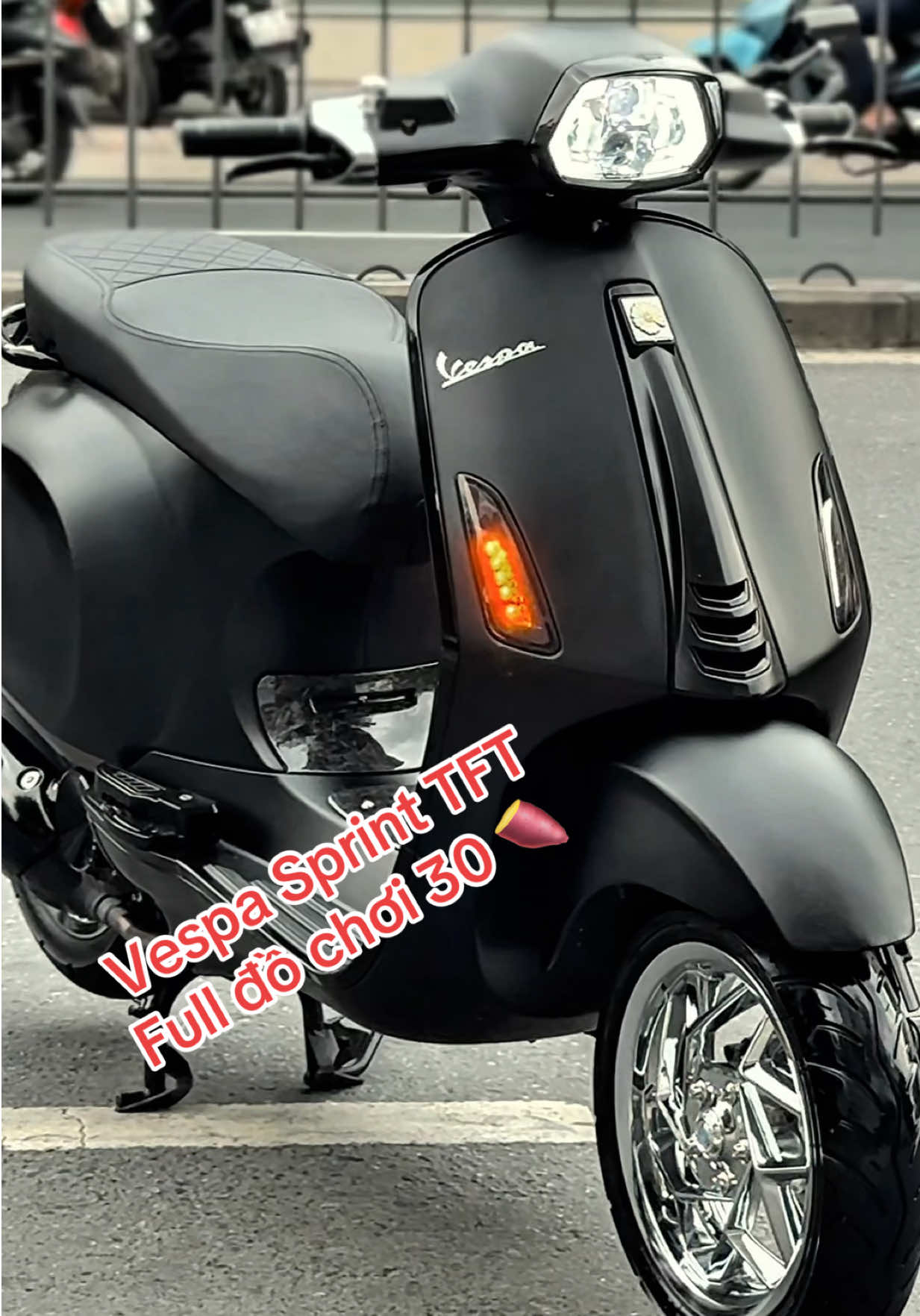 Vespa Sprint TFT Black lại còn Full đồ chơi nữa thì ai chịu nổi #viral #hot #hottren #nhacxuhuong #trending 