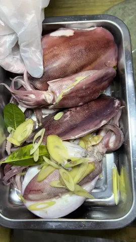 Mực lá câu Phú Quốc hấp thịt dày giòn ngọt #Hải_sản_biển_vàng #mực_trứng #mực_lá #mực_hấp