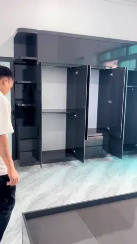 Giường tủ bóng loáng luôn nha 😍😍#phongcuoidep #phongnguxinh #noithatthongminh #noithatdep 