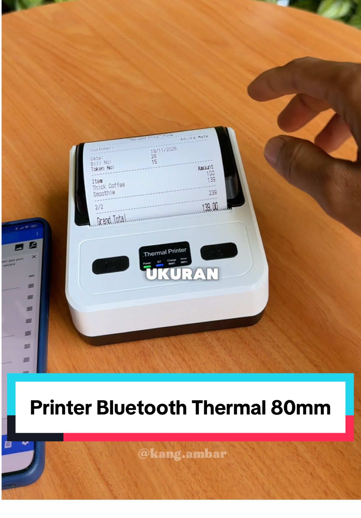 Printer bluetooth thermal 80mm, biasa digunakan untuk printer kasir dan resi. #printerthermal #printerthermal80mm #printer80mm #printerkasir80mm 