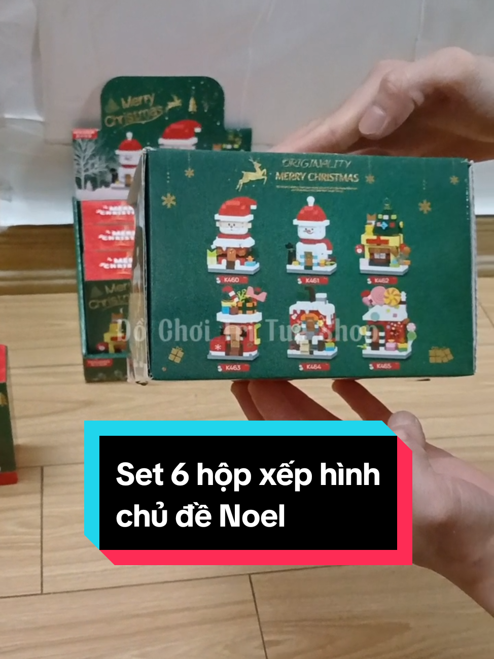 Set 6 hộp xếp hình chủ đề Noel siêu xinh để làm quà tặng cho các bé #quatanggiangsinh #legonoel #legogiangsinh 