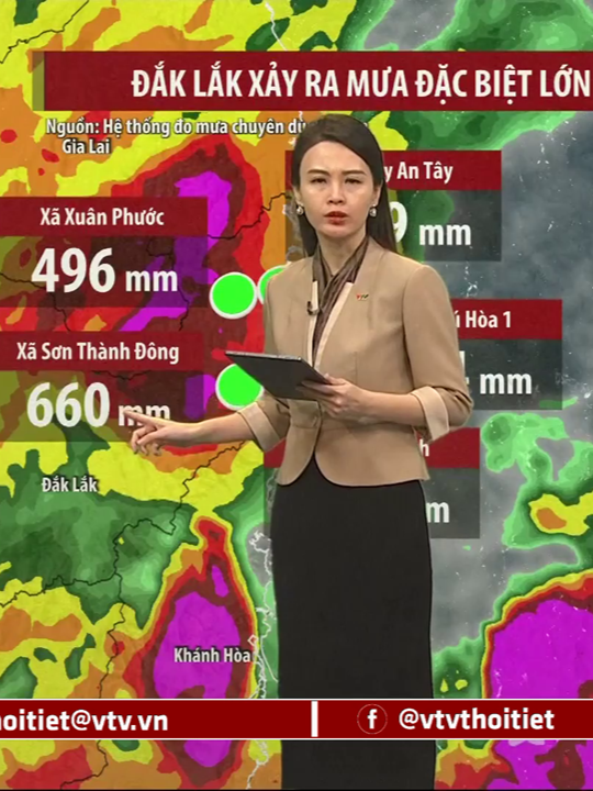 Dự báo thời tiết 11h30 - 19/11/2025 | Đắk Lắk mưa xảy ra đặc biệt lớn | VTVWDB