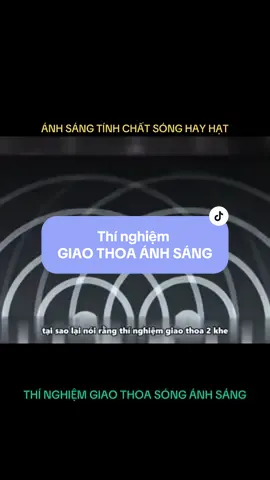 Thí nghiệm giao thoa sóng ánh sáng. #vatli