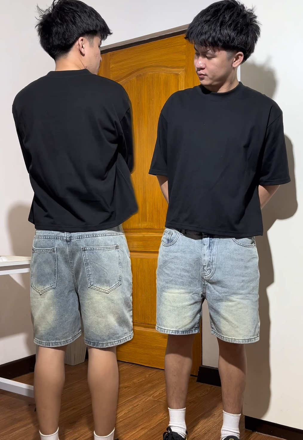 Level up your everyday look with this @YOOU JEANS light blue wide-leg denim jorts🔥 #retrovibes #jortsoutfit #jorts #chillfit 