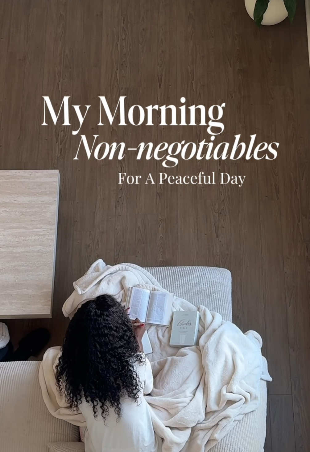 My morning non-negotiables to set the tone for a peaceful day ☀️💕 These small habits set the tone for my entire day. Even when I don’t feel like it, I show up for myself. Natural light, journaling, time in scripture, getting dressed, and moving my body. That’s it.💕 What’s one non-negotiable that makes your mornings better? #SelfCare #femininity