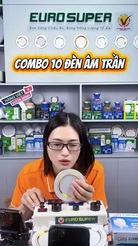 Combo 10 đèn âm trần #bongdenled #bongden #TikTokShop #denamtranthachcao #xuhuong 