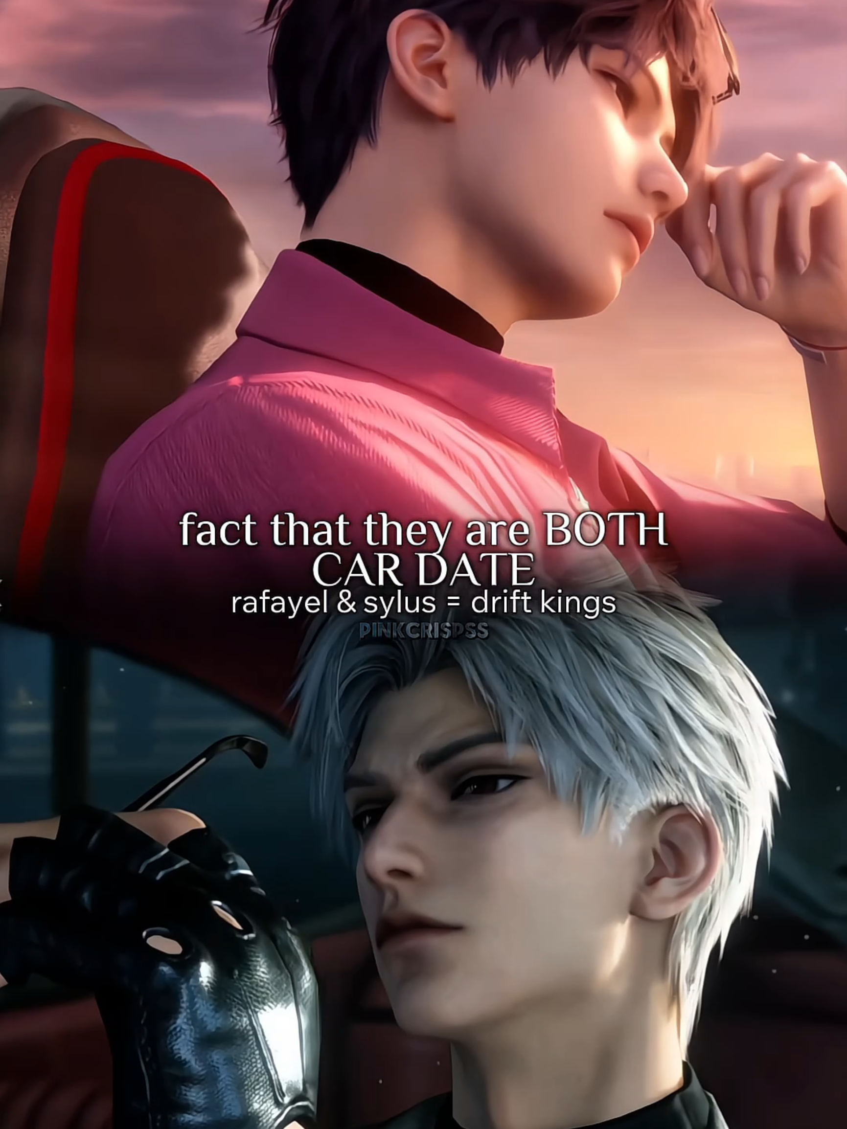 super car & vintage car drivers taking my heart! crowfish girlies rejoice! rafayel and sylus are drift kings! Love And Deepspace Rafayel Sweet Overdrive #loveanddeepspace #rafayel #sylus #lndsea #fyp 