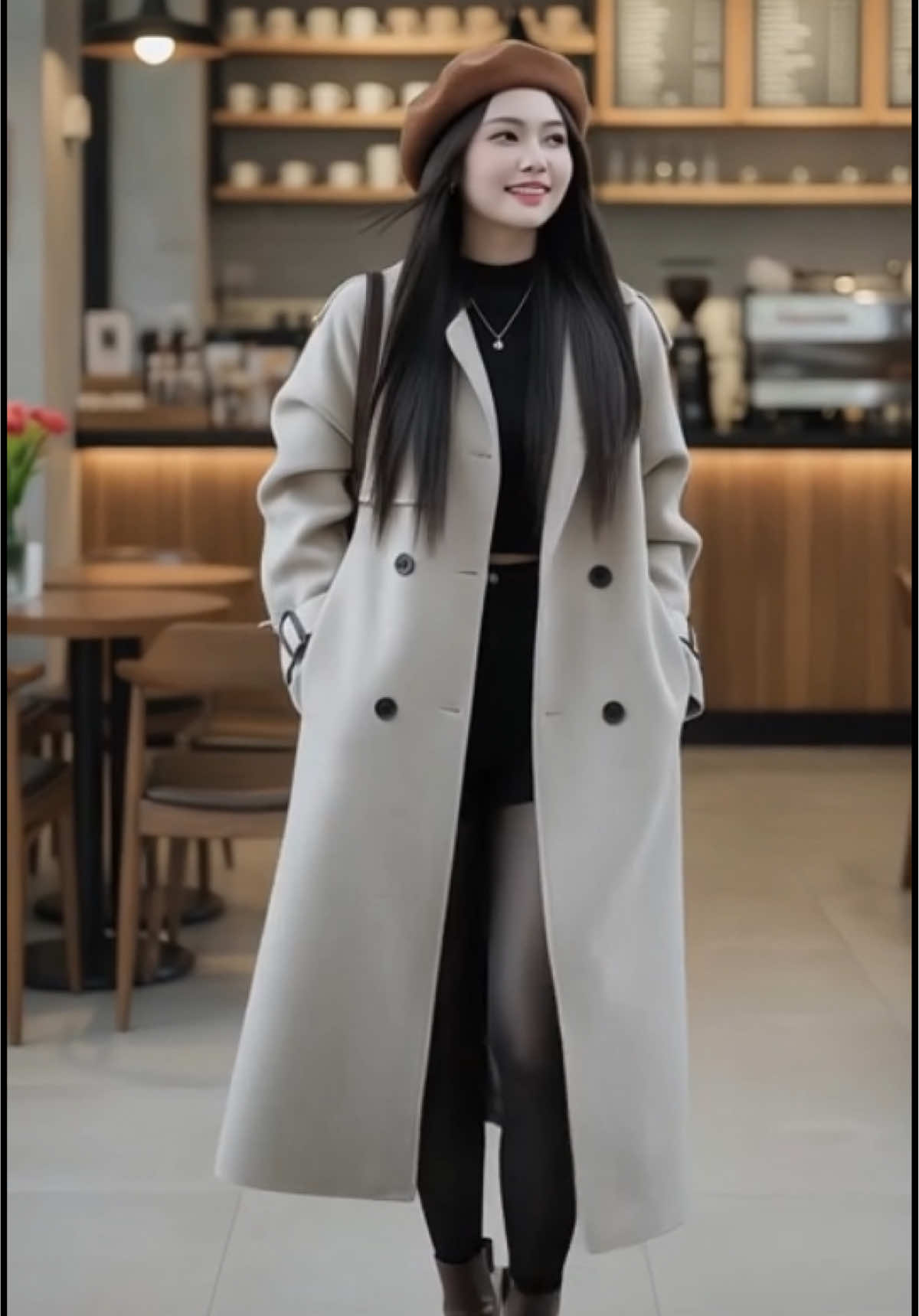 Áo dạ ép măng tô dáng dài xinh xỉu #thoitrangdep #thoitrangnu #aomangto #mangtodangdai #xuhuong 