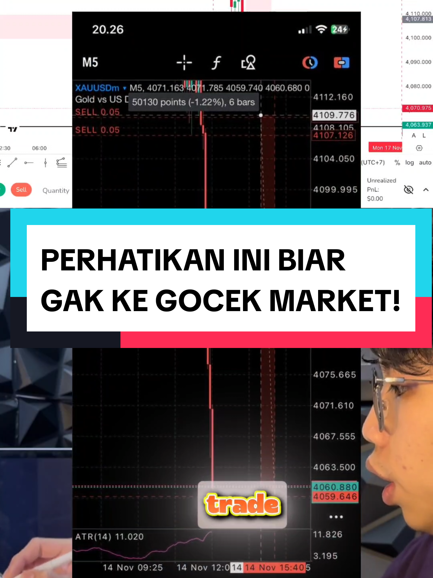 Perhatikan ini agar gak ke gocek sama market! #tradingemas #xauusd #mentortrading #kelasforex #bongkartrading 