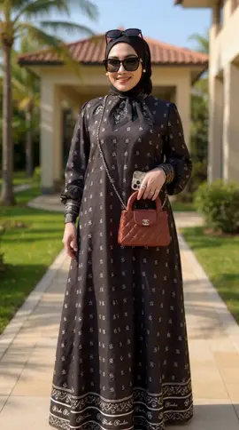 gamis Printing Set Hijab 