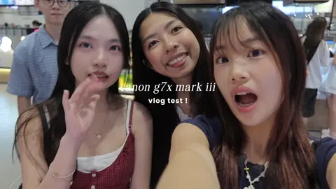 vlog practiceee w my new cam heheh can someone tell me if theres a way to stabilise the shots and how to make it focus on more than js one face at a time 😭😭 #canong7x #canong7xmarkiii #Vlog #digicam #matcha