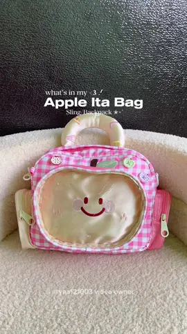 pink apple bag ~ 🍎✨ so cuteee!!    #appleitabag #bag #backpack #slingbag #juncobag 