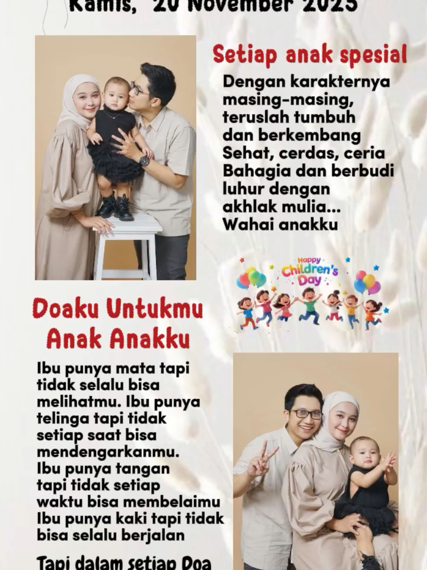 #CapCut #selamatharianaksedunia #harianaksedunia2025 #20november2025 #doakuuntukanakku 