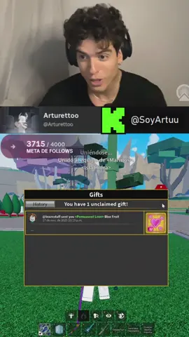 GRACIAS AL MUSCULOSO @MR_MUSCULOS #bloxfruits #Love #dragon #livehighlights #tiktoklive 