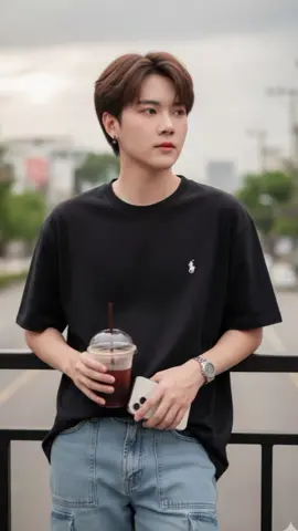 แจกคำสั่ง Ai Gemini  #อย่าปิดการมองเห็น #geminifourth #Gemini #แจกpromptฟรีสร้างภาพaiในgemini #aigemini  สร้างภาพพอร์ตเทรตสมจริง (ใบหน้าเหมือน100% ห้ามแก้ไข)ให้ใบหน้าเหมือนชายหนุ่มในภาพ ที่มีสไตล์ยืนอยู่บนถนนในเมืองแห่งหนึ่ง สวมเสื้อ oversize สีดำ ที่มีโลโก้ Polo Ralph Lauren สีขาวขนาดเล็กทางซ้าย และกางเกงยีนส์สีฟ้าอ่อนมีกระเป๋าด้านหน้าของกางเกงยีนส์คาร์โก้  ยังมีนาฬิกาเรือนเล็กสีเงินอยู่บนข้อมือซ้ายและต่างหู สีเงินและสีดำ กำลังถือถ้วยกาแฟเย็นพลาสติกใสมีฝาปิดพลาสติกมีหลอดสีน้ำตาลในแก้วมีกาแฟอยู่ ในมือขวาซึ่งกำลังถือโทรศัพท์ iphone17 pro max สีขาว กำลังพิงกับราวกั้นโลหะสีดำด้วยข้อศอกซ้าย ทรงผมเหมือนต้นฉบับสีน้ำตาลหม่นๆ เป็นธรรมชาติ ใบหน้าหันไปทางขวาเล็กน้อย  มีผิวขาวที่ใสสะอาดและเครื่องสำอางที่เป็นธรรมชาติ การแต่งหน้า: แต่งหน้าโทนธรรมชาติให้ความรู้สึกอ่อนหวาน ผิวขาวเนียนใส ปัดแก้มสีชมพูพีช ริมฝีปากโทนชมพูพีชมีความกลอสฉ่ำวาว ดวงตากลมโตมีอายไลเนอร์บาง ๆ  เพิ่มความโดดเด่น เป็นภาพ close-up มุมที่สวยงามและโพสท่าสบายๆ” รายละเอียดกล้อง: ใช้กล้อง Canon EOS R5 เลนส์ RF 85mm f/1.2L ฟูลเฟรม รูรับแสง f/1.4 ความละเอียดสูงสุด 8K ให้ความคมชัดสมจริงระดับมืออาชีพ แสง: แสงธรรมชาติจากกลางวัน นิดๆ ดูอบอุ่น บรรยากาศโรแมนติก เพราะมีเมฆครึ้มๆเหมือนฝนจะตก ดูโรแมนติก มีลมอ่อนๆ ทำให้ผิวสว่างดูเด่น ภาพมุมใกล้แบบเห็นพอดีตัวกับเฟลกลมกลืนกับฉากหลังตามแบบภาพต้นฉบับ