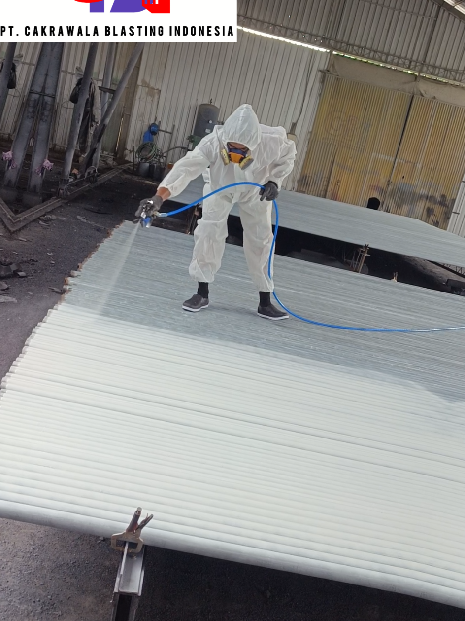 sandblasting painting jasa aplikator painting.  #sandblastingindonesia #painting #sandblasting #aplikatorpainting #jotunpaint 