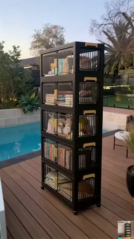 Almari plastik hitam modern siap pintu transparent foldable ada roda besar dan kukuh memang berbaloi! Hashtag #fypmalaysia #tiktokshopmalaysia #almariPlastik #storagecabinet #organizer