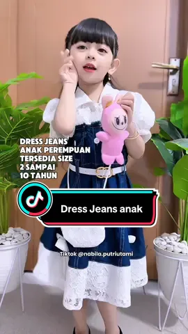 Dress Jeans anak perempuan tersedia size 2 sampai 10 tahun free tas dan Belt juga #dressanakperempuan #dressjeansanak #dressanak #nabilaputriutami #fyp 