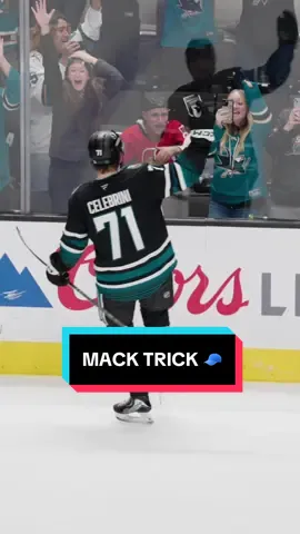 IT’S A MACK HAT TRICK 🧢 #NHL #sharks #macklincelebrini 