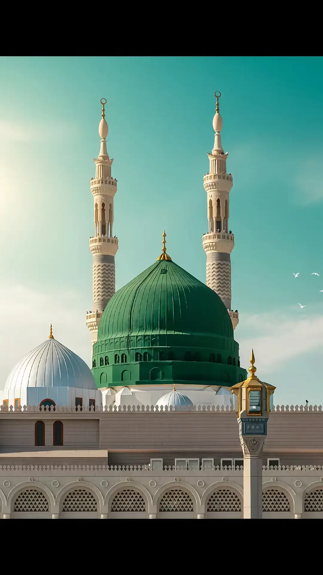 Madinah Munawra Madinah, the City of the Prophet, shines bright A beacon of faith, where Islam's history takes flight The Masjid an-Nabawi, a mosque of grandeur and might Where the Prophet Muhammad's tomb is a sacred sight The city's streets are lined with date palms, green and tall A tranquil oasis, where faith and peace enthrall Madinah's rich history and heritage are palpable and real Madinah's rich history and heritage are palpable and real A place where Muslims from all over the world come to feel The city's warm hospitality and welcoming smile Make it a place of pilgrimage, worth traveling a long while #plztiktokteamdontunderviewmyvideos #foryoupageofficiall#8k #wallpaper #islamicwallpapers #muhammad #fypシ