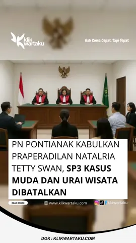 Pengadilan Negeri Pontianak mengabulkan sebagian permohonan praperadilan yang diajukan Natalria Tetty Swan Siagian terhadap Ditreskrimum Polda Kalbar. Putusan ini membatalkan sejumlah surat penghentian penyidikan terkait laporan polisi tahun 2022 dengan terlapor Muda Mahendrawan dan Urai Wisata. Permohonan diajukan tim kuasa hukum SWAN Lawfirm karena menilai adanya ketidaksesuaian hukum dalam terbitnya surat-surat penghentian penyidikan pada Agustus 2024. Hakim juga membatalkan keputusan pencabutan status tersangka terhadap kedua terlapor dan menyatakan sah surat penetapan tersangka tertanggal 14 Agustus 2024. PN Pontianak memerintahkan Polda Kalbar untuk melanjutkan penyidikan serta mempertahankan status tersangka terhadap kedua terlapor. Baca selengkapnya di Klikwartaku.com #Klikwartaku #Praperadilan #PNPontianak #PoldaKalbar #Hukum 