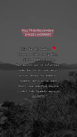 Feliz día a todos ustedes #19denoviembre #diadelhombre 