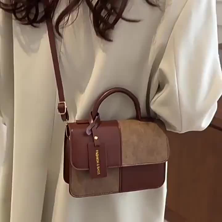 Design Small Portable Bag Women's Winter New Fashion Commuter Square Bag High Quality Shoulder Bag with Magnetic Closure 