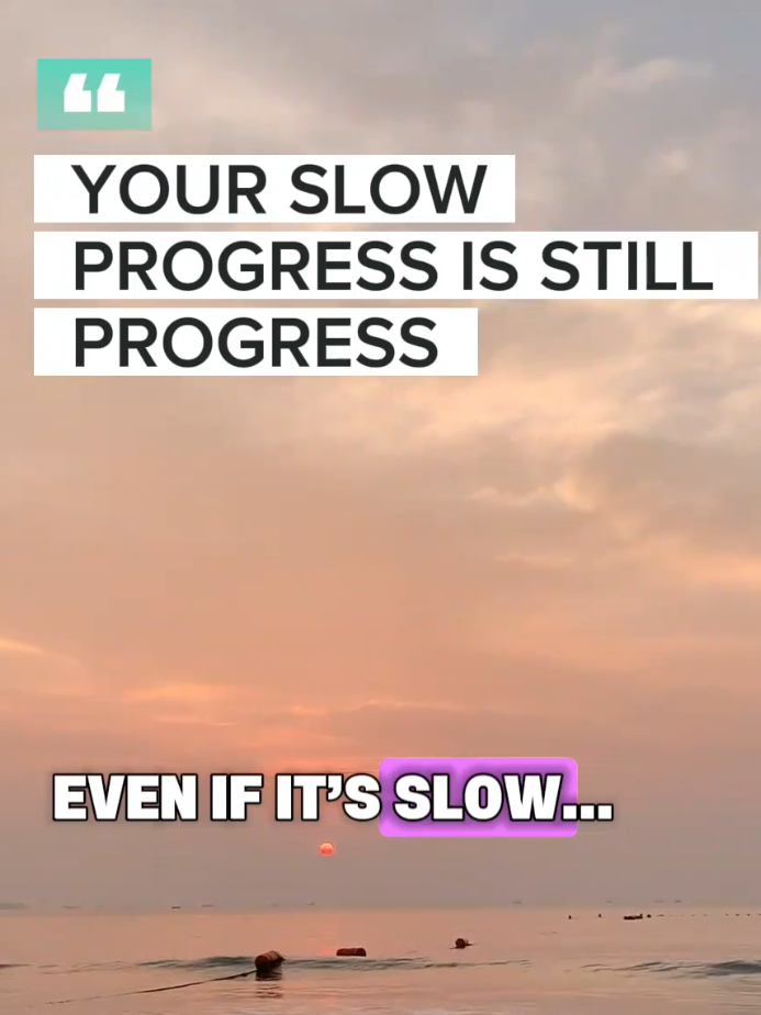 Slow progress still counts. Keep going — your pace is enough.#SlowProgress #GlowMind #ProgressIsProgress #DailyMotivation #MindsetShift #viral 