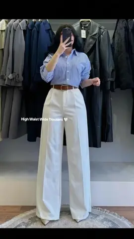 Classy White Trousers—perfect for office or elegant casual wear! Check out on my yellow basket! 🛒✨#WideLegPantsPH #WhitePantsPH #OfficeWearPH #ClassyOOTD #FashionFindsPH 