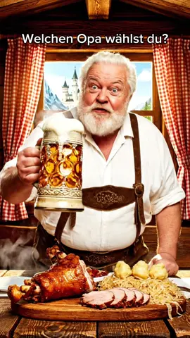 Für welchen Opa entscheidest du dich? Kommentiere deine Wahl! #comedy #opa #essen #fyp #ki 