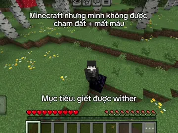 Minecraft nhưng mình không được chạm đất + mất máu #Minecraft 