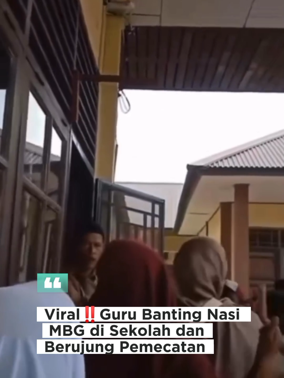 Viral‼️Guru Banting Nasi MBG di Sekolah #viral #mbg #fyp 