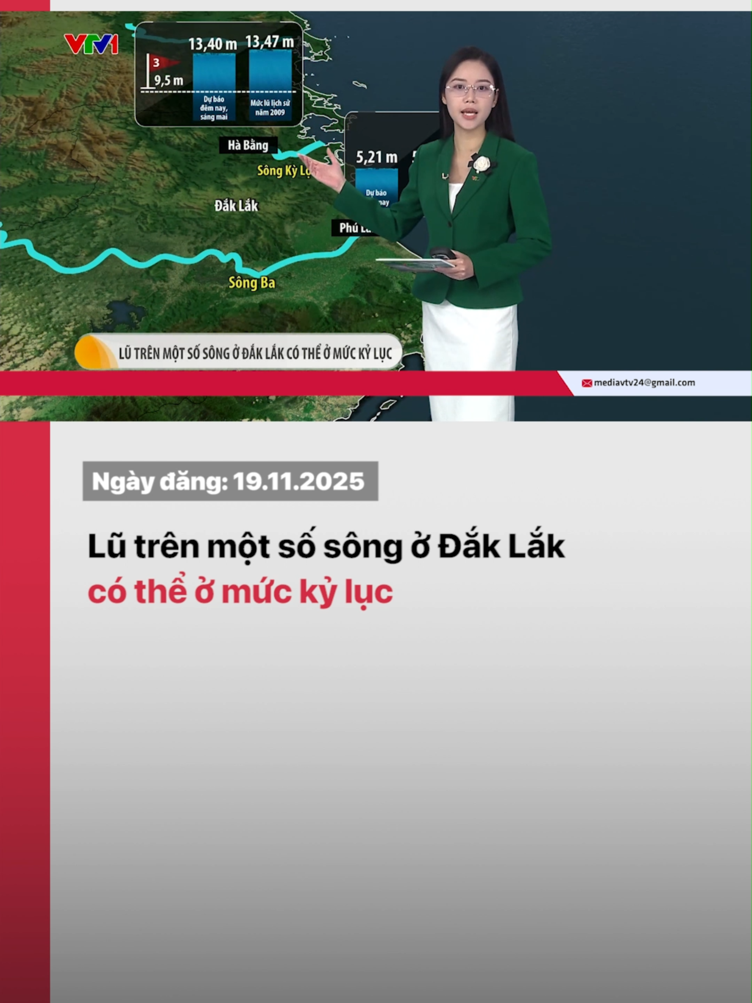Mưa lớn từ hôm qua đến hôm nay (19/11) đã khiến cho hàng loạt xã phường phía Đông của tỉnh Đắk Lắk bị cô lập. Lũ đặc biệt lớn trên sông Ba dự báo xấp xỉ mức lũ lịch sử. #vtv24 #vtvdigital #tiktoknews #mualu #ngaplut