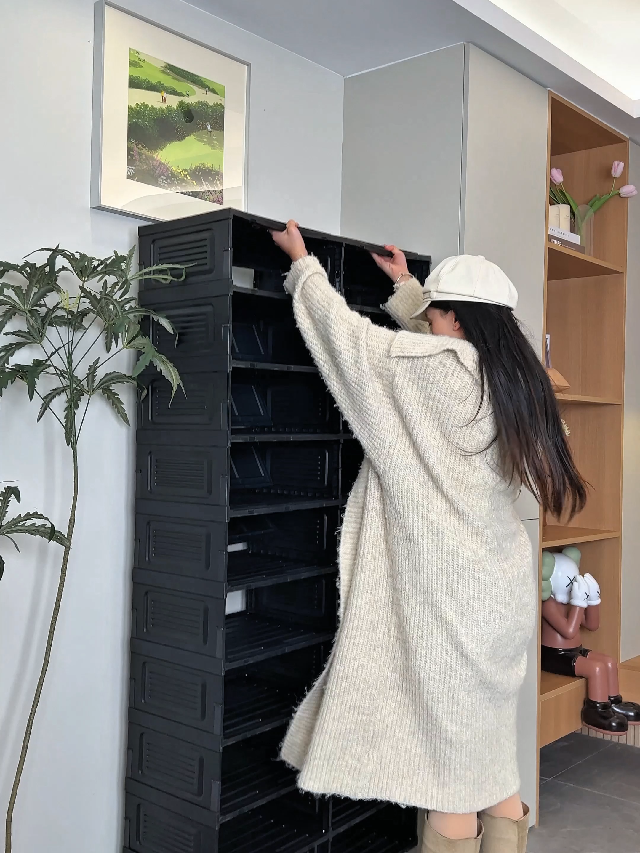 Hộp giày gấp ANTBOX là phép thuật không gian! Công suất lớn như biển và dễ dàng gấp lại, làm cho lưu trữ đơn giản vô song!#ANTBOX