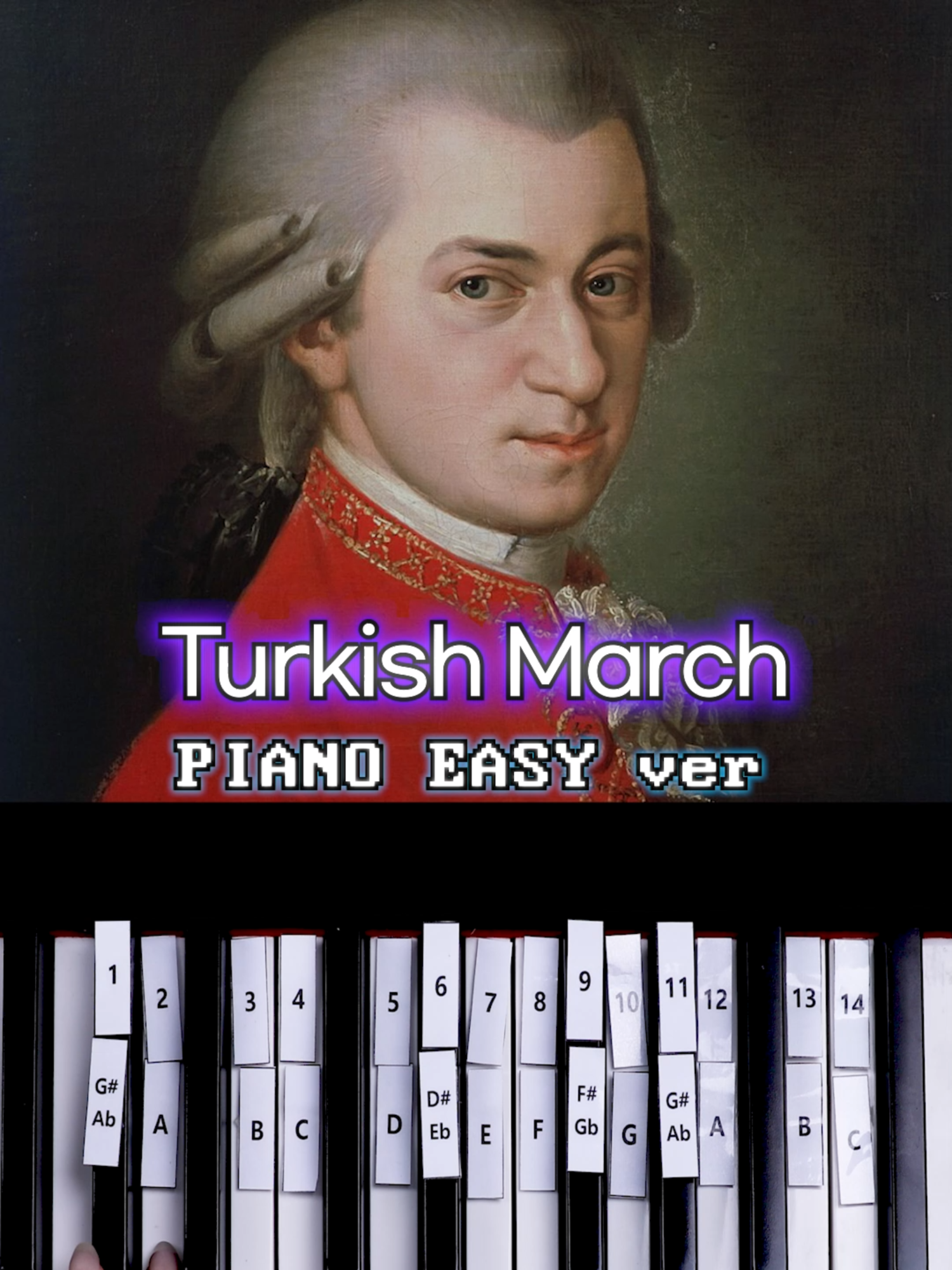 터키행진곡 (Turkish March) 🎼 피아노 건반 14개로 쉽게 연주하기 🎹 #피아노커버 #pianocover #피아노연주 #터키행진곡 #turkishmarch #mozart #모차르트