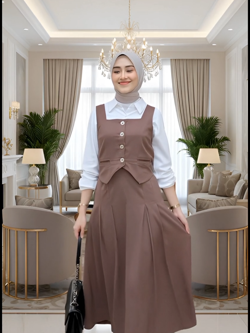 One Set Zeela Vest Setelan Atasan Bawahan Wanita Katun Twill Panjang Dewasa Nyaman #pakaianwanita #trending #ootdfashion #oneset #setelanwanita 