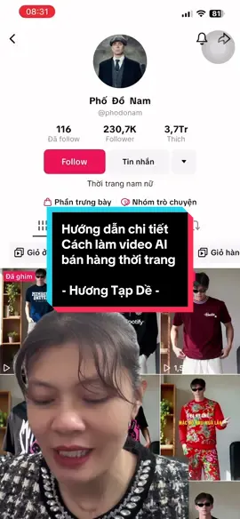 Hướng dẫn chi tiết cách làm video AI bán hàng thời trang #huongtapde 
