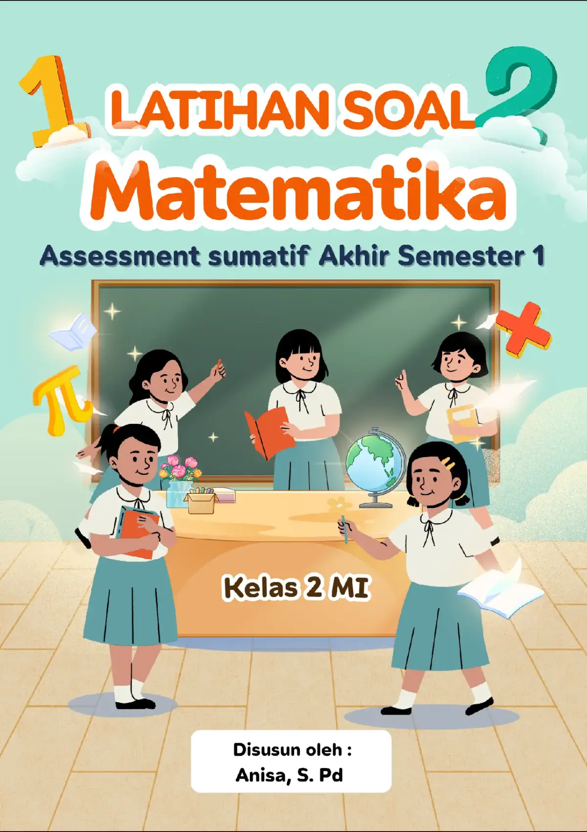 LATIHAN SOAL MATEMATIKA KELAS 2 MI #fypシ゚ #latihansoal #ASAS #semester1 #kelas2madrasah 
