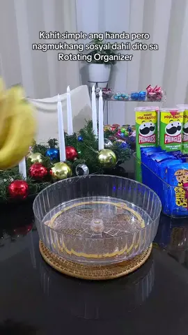 Kahit simple ang handa ay nagiging special dahil sa rotating organizer na ito #rotatingcondimentsrack #rotatingorganizer #fruittray #nochebuena #christmas 