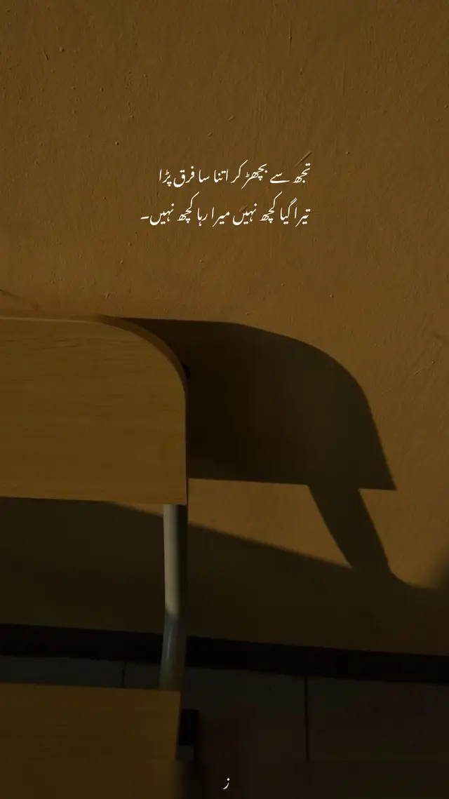 تجھ سے بچھڑ کر اتنا سا فرق پڑا تیرا گیا کچھ نہیں میرا رہا کچھ نہیں۔  Follow for more 🤌🏻