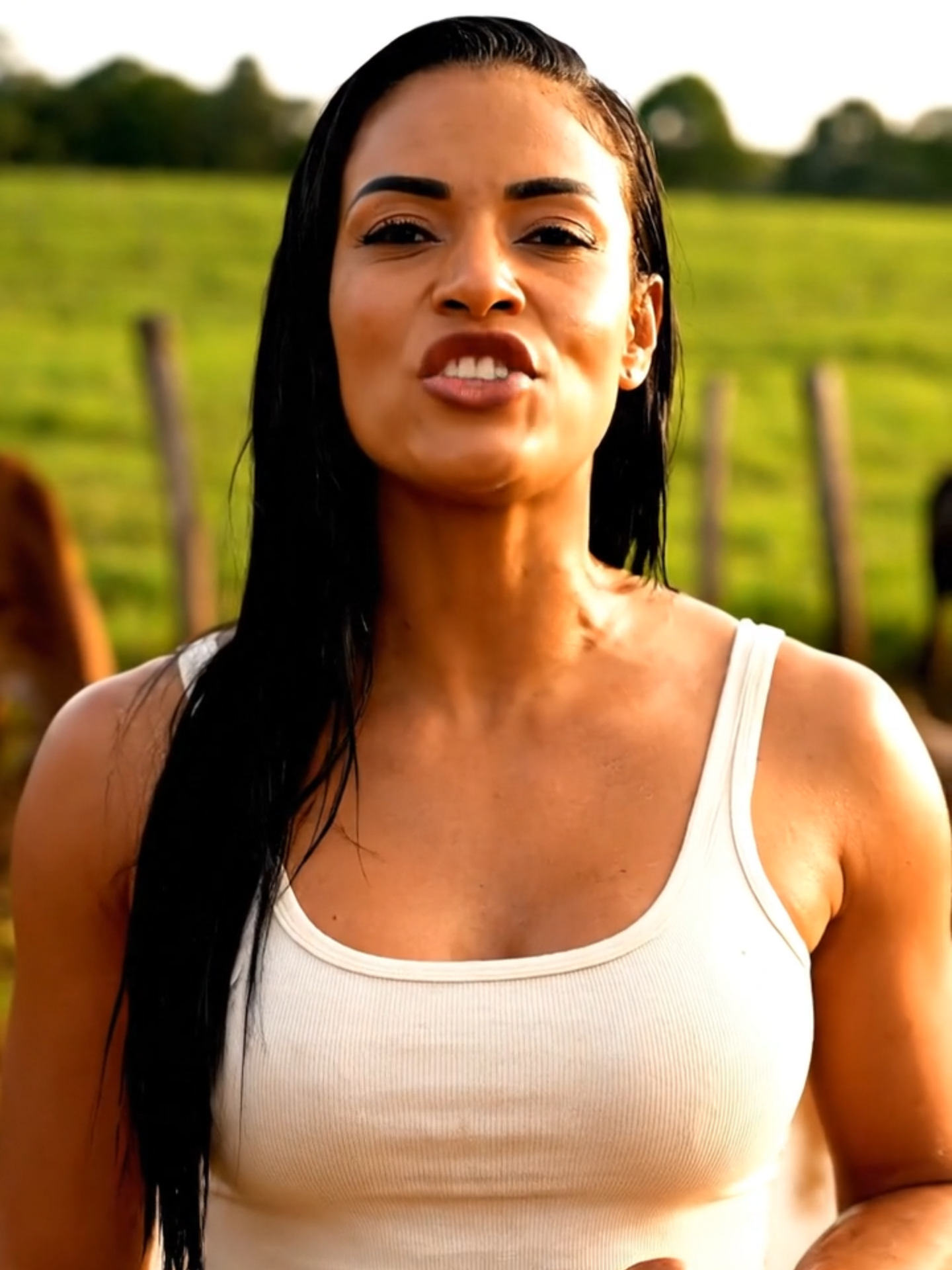 Andreia Lavando Roupa na Açude #mulhernaroça #roça #fazendo #interior