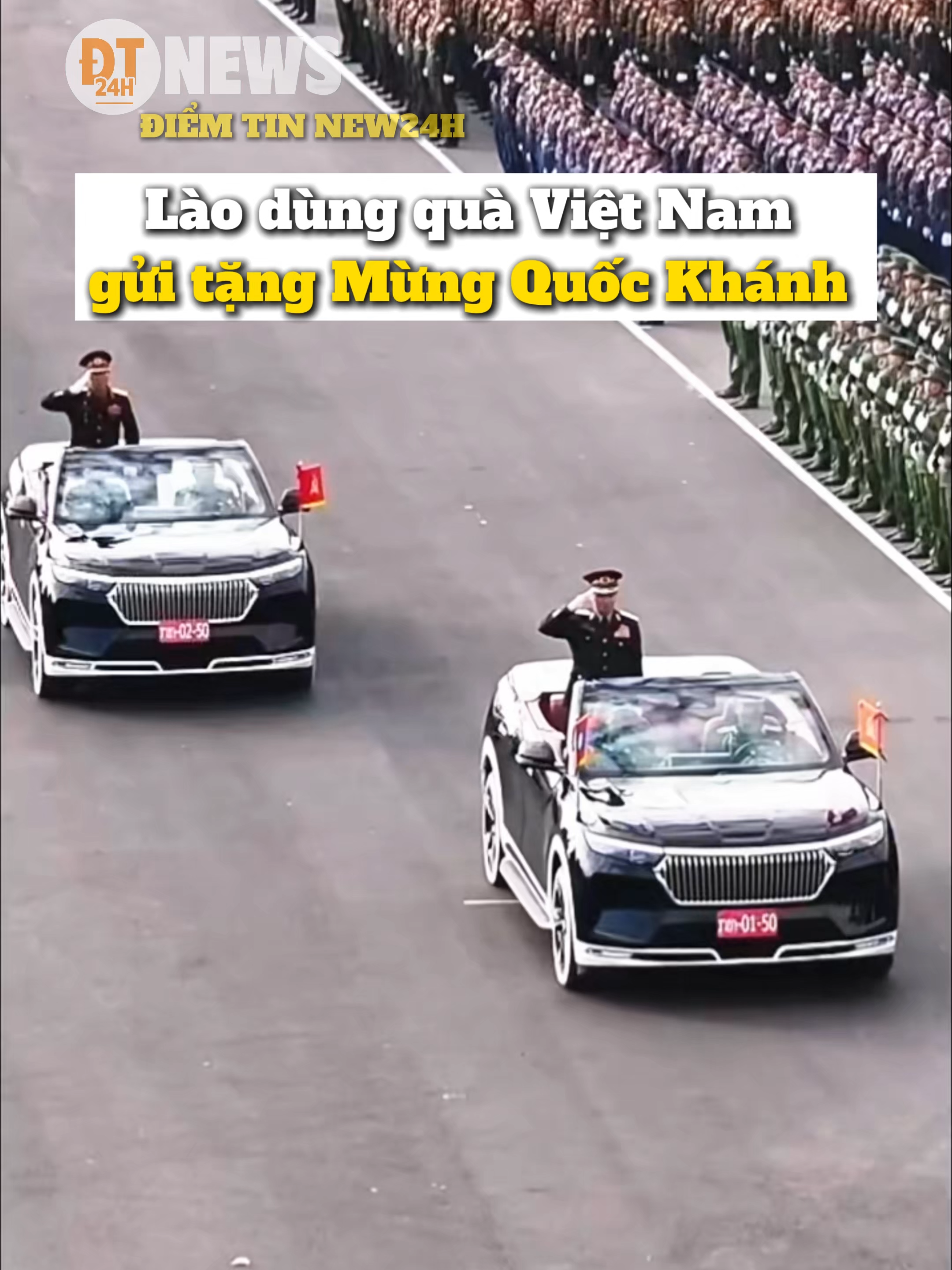 Lào dùng quà Việt Nam tặng Mừng Quốc Khánh Lào #diemtinnew24h #laos #vietnam #hanhphuc #yeuthuong