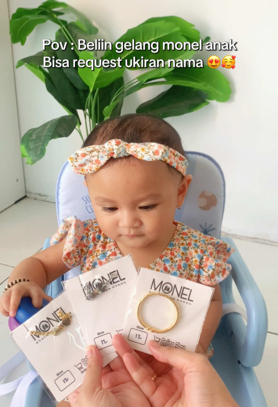 Gak nyesel belii, daripada beli emas asli takut ilang 🥲 #gelanganak #gelangukirnama #gelangukirnamamurah #gelangbayi 