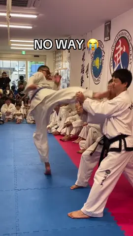 Had to be on purpose 💀 #karate #fail #kick #mma #funny (via mori.yabe/IG)