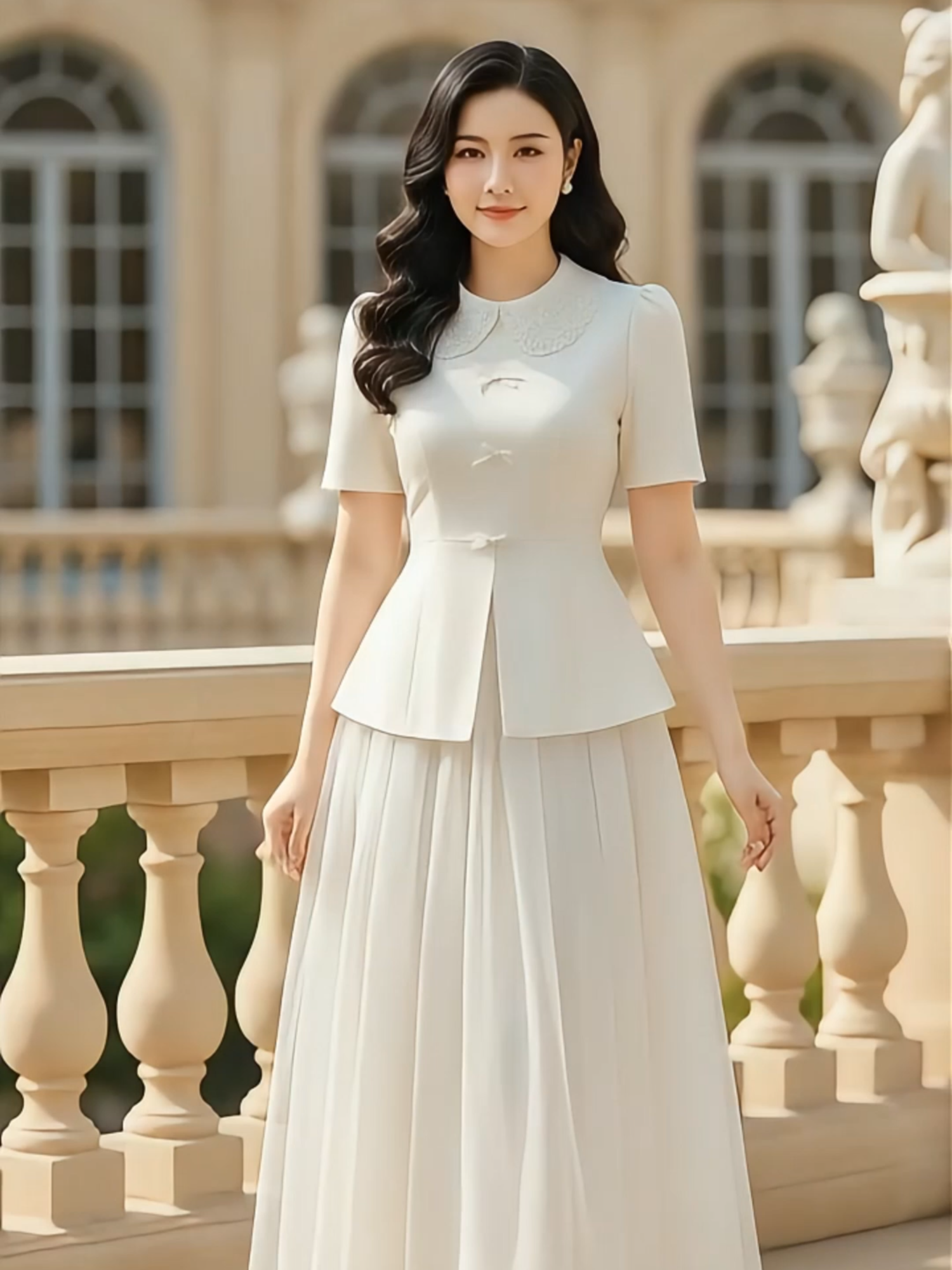 Set áo phối cùng chân váy thanh lịch #thoitrangnu #setaochanvay